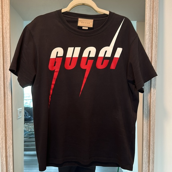 Gucci T-Shirt with Gucci Blade Print
